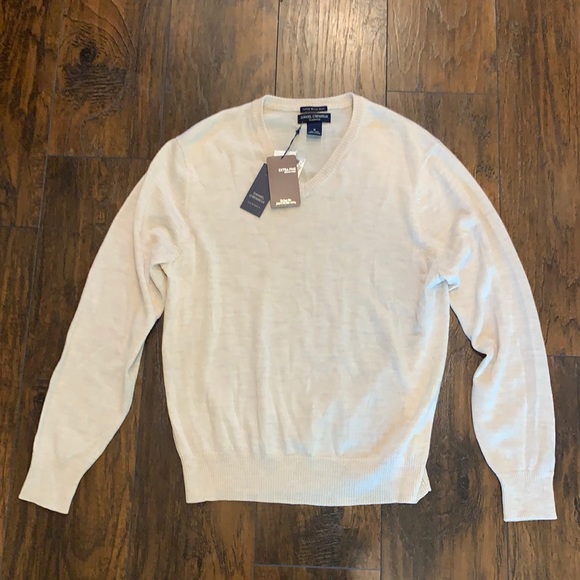 Daniel Cremieux Other - Daniel Cremieux Italian Merino Wool Men’s Sweater Size Medium, cream